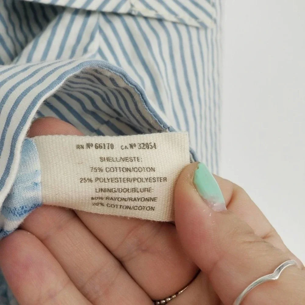 Anthropologie Daughters Of The Liberation Thursday Stripe Crop Jacket Size 00
